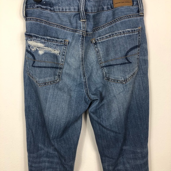 AMERICAN EAGLE Tomgirl distressed skinny jeans G6 - Picture 7 of 9